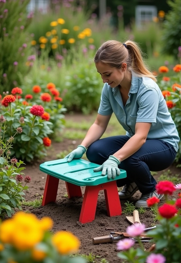 9 Essential Tools for Flower Gardening Success - 4. Garden Kneeler and Seat