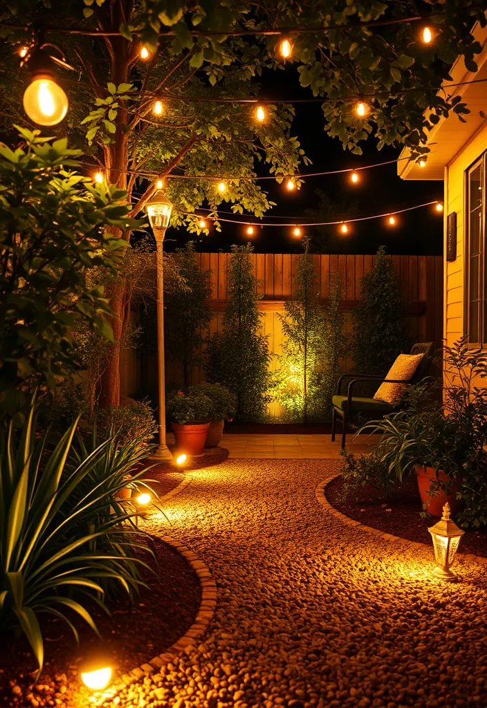 12 Garden Design Ideas for Small Yards - 8. Garden Lighting: Illuminate Your Space