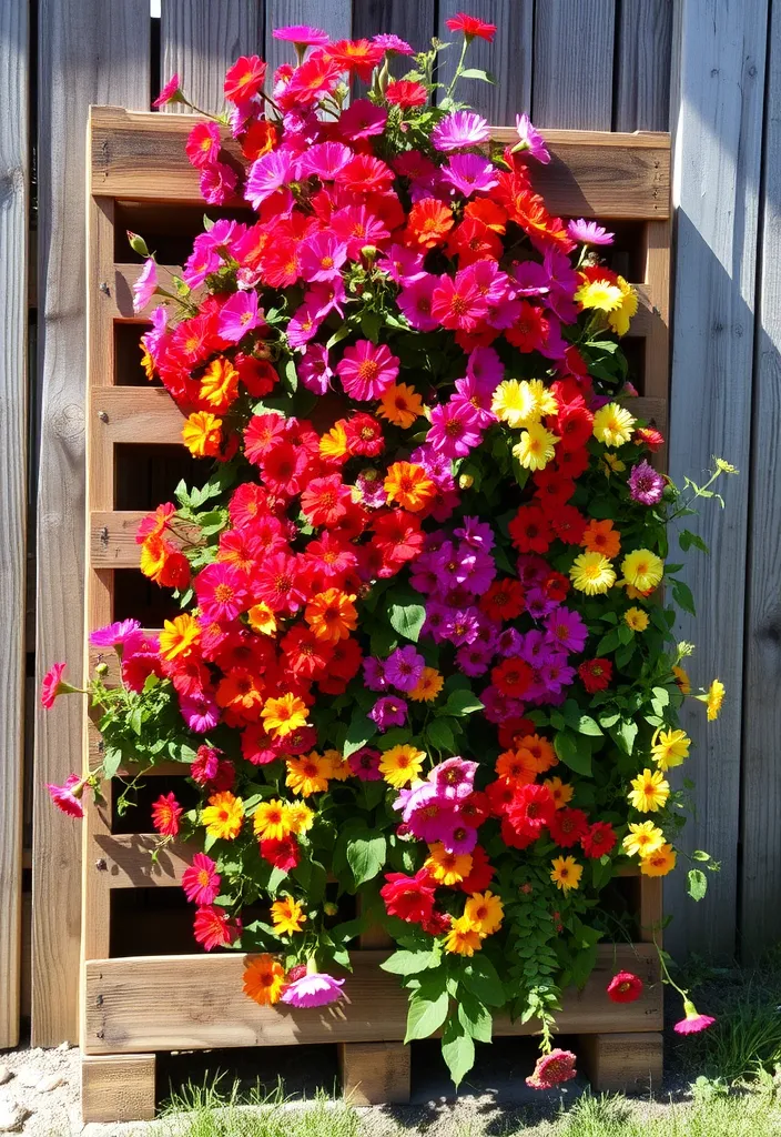 12 Easy Zinnia and Snapdragon Garden Ideas - 3. Vertical Garden