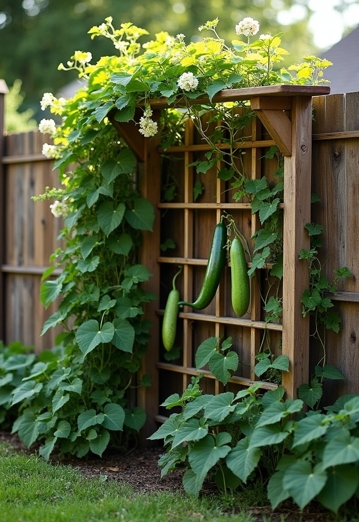 13 Tips for Vertical Gardening Ideas - 3. Create a DIY Trellis