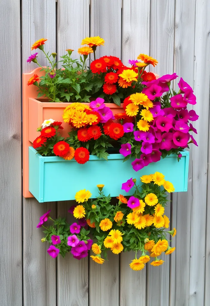 20+ Vertical Flower Gardening Ideas That Maximize Space and Beauty! - 2. Wall-Mounted Planter Boxes