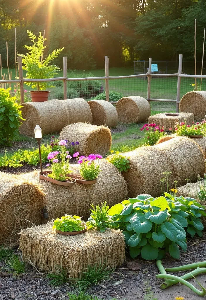 20 Inexpensive Raised Garden Bed Ideas You’ll Wish You Knew Sooner! - 12. Straw Bale Gardening