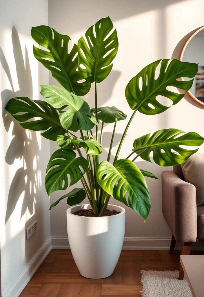 14 Plants That Will Enhance Any Room Decor - 1. Monstera Deliciosa: The Trendy Showstopper