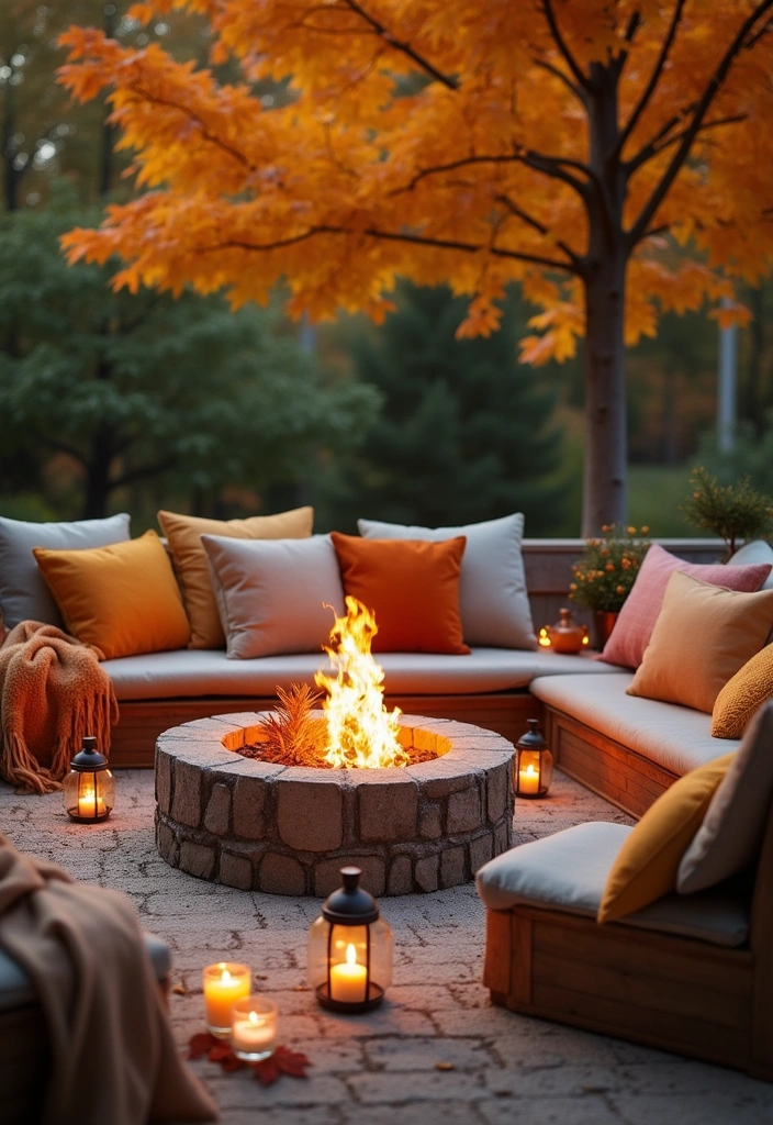 16 Fall Garden Decor Ideas to Inspire - 2. Cozy Outdoor Seating