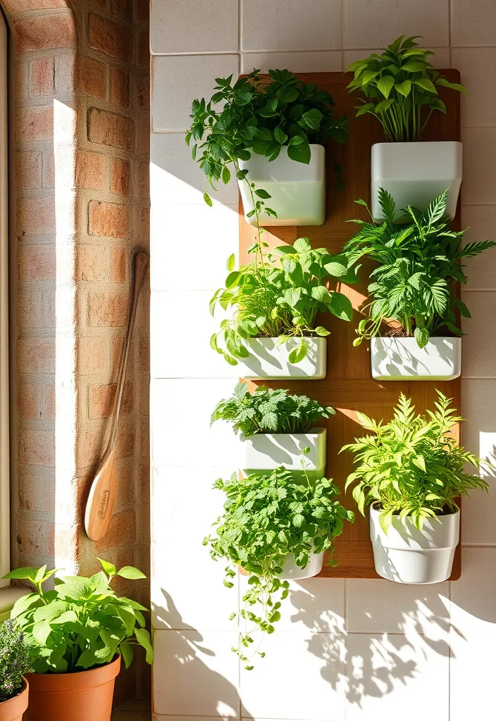 20+ Vertical Flower Gardening Ideas That Maximize Space and Beauty! - 16. Vertical Herb Garden