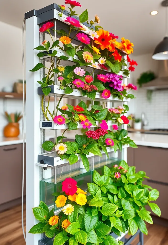 20+ Vertical Flower Gardening Ideas That Maximize Space and Beauty! - 11. Vertical Hydroponic Gardens