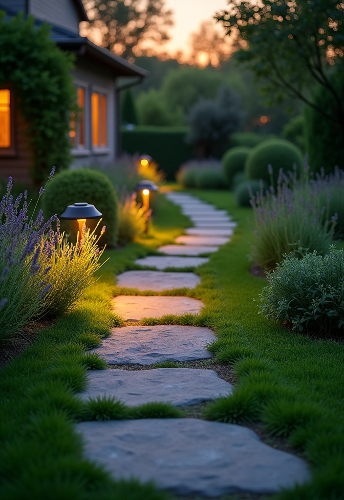 16 Front Yard Landscape Ideas to Inspire - 2. Stone Pathway