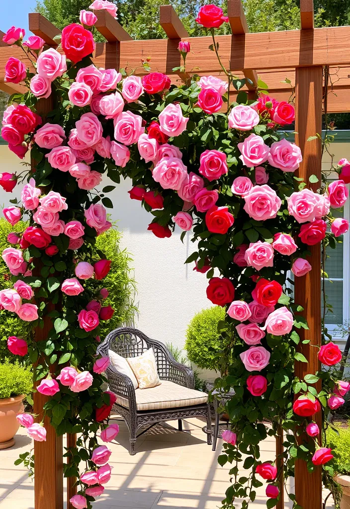 14 Gorgeous Potted Flowers to Transform Your Patio Instantly - 13. Romantic Climbing Roses