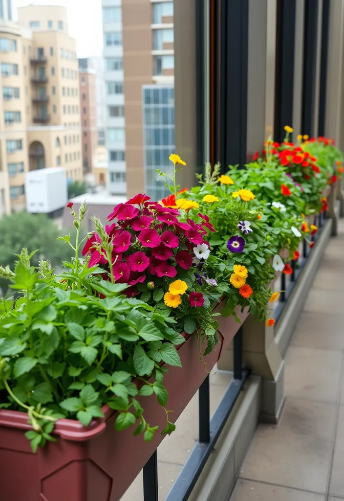 16 Small Apartment Balcony Garden Ideas for Growing Veggies - 4. Window Boxes