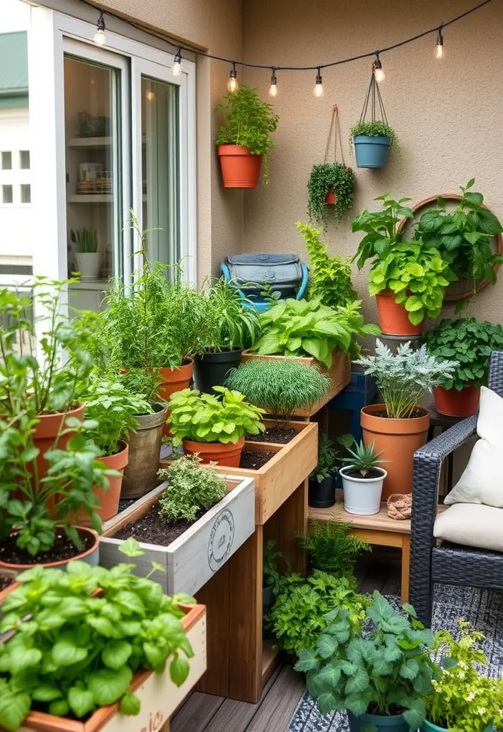 16 Small Apartment Balcony Garden Ideas for Growing Veggies - 13. DIY Planters