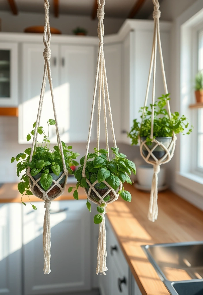 10 Stunning Kitchen Design Ideas for Your Next Remodel - 6. Hanging Herb Planters