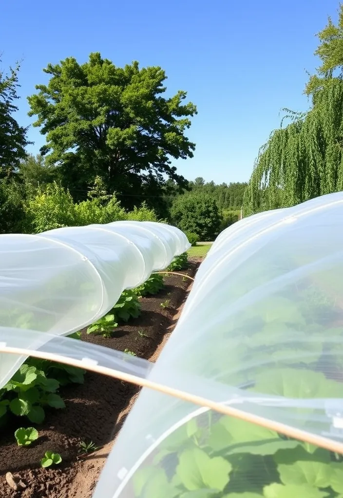 10 Best Pest Control Hacks for Your Vegetable Garden  - 9. Floating Row Covers: Protection Without Chemicals