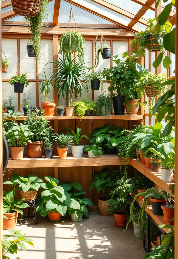 10 Beautiful Greenhouse Shelf Ideas That'll Make Your Plants Shine! - 8. Corner Shelves