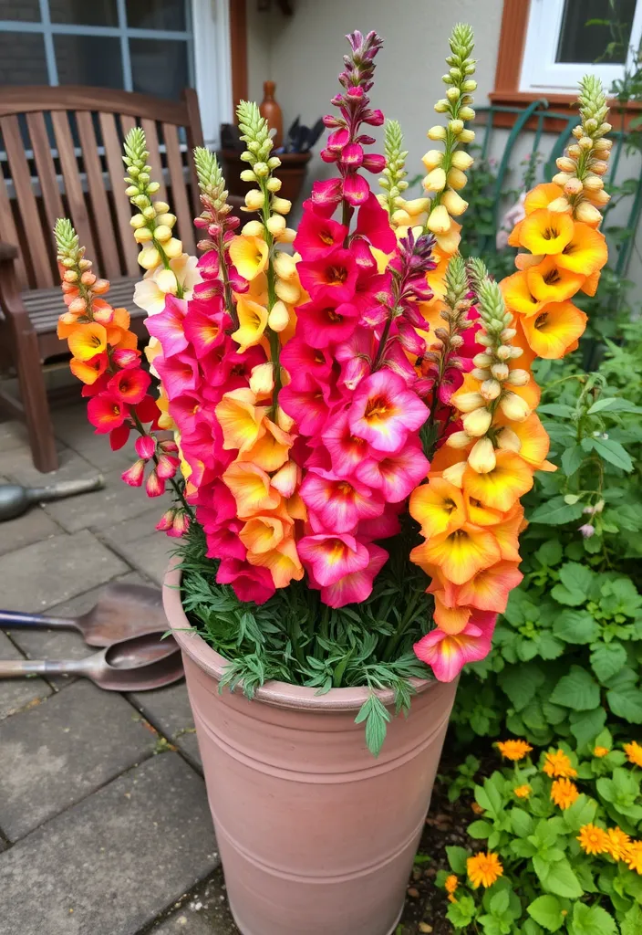 14 Gorgeous Potted Flowers to Transform Your Patio Instantly - 8. Striking Snapdragons