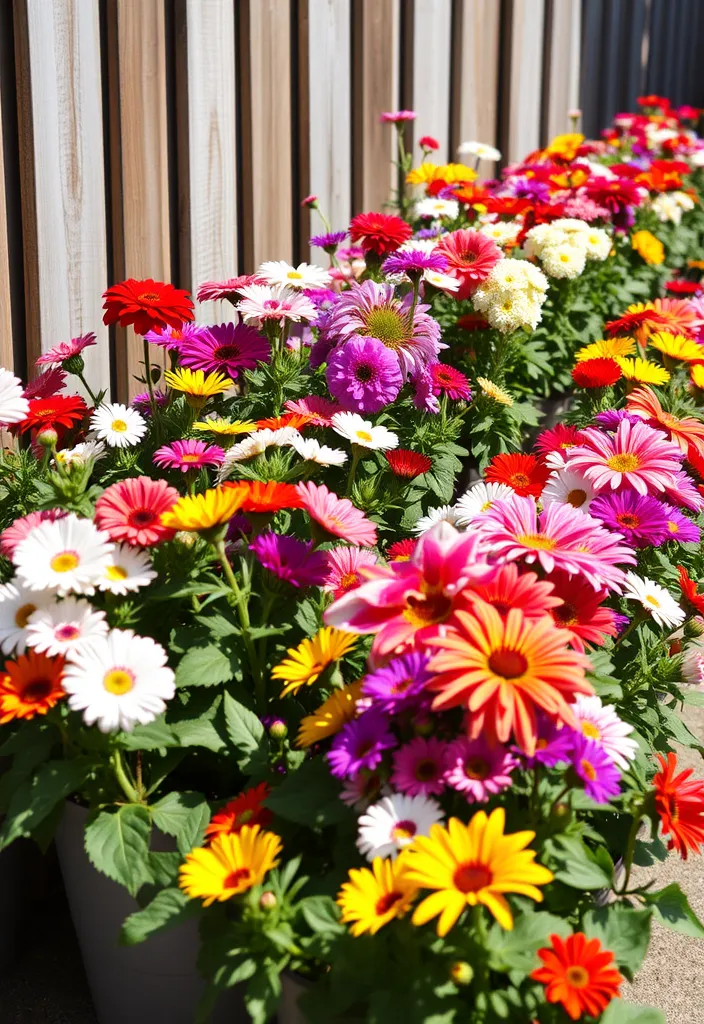 15 Container Plants for Privacy That Will Transform Your Outdoor Space! - 9. Colorful Annuals for a Bright Barrier