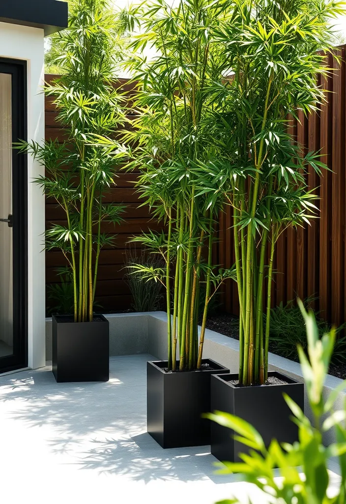 15 Container Plants for Privacy That Will Transform Your Outdoor Space! - 1. Bamboo for a Modern Look