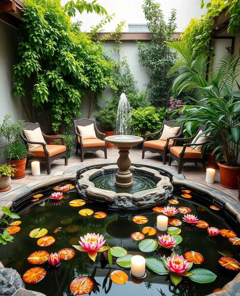 19 Garden Nook Ideas for Relaxation - 6. Tranquil Water Feature Nook