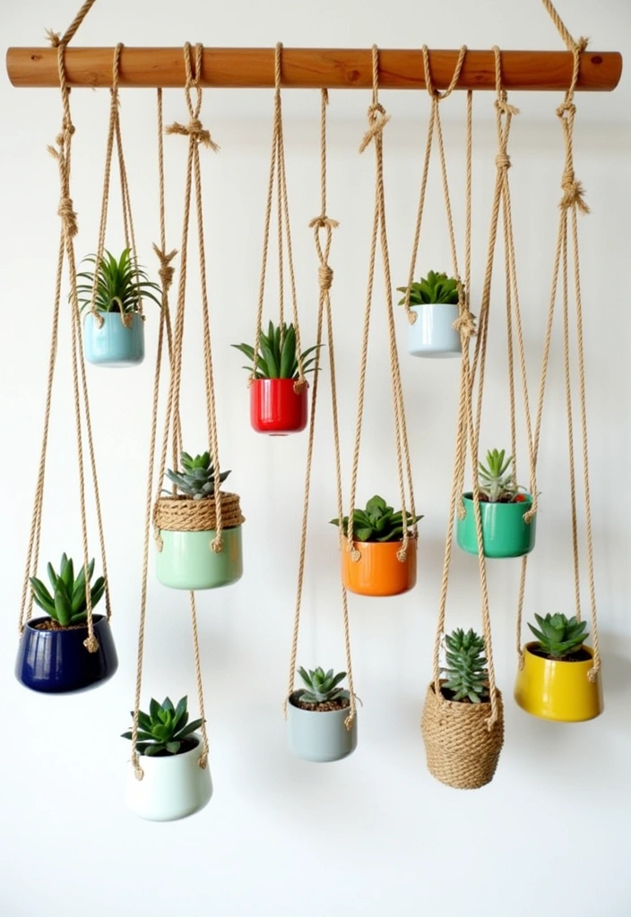 14 Stunning Succulent Planter Ideas - 2. Hanging Planters