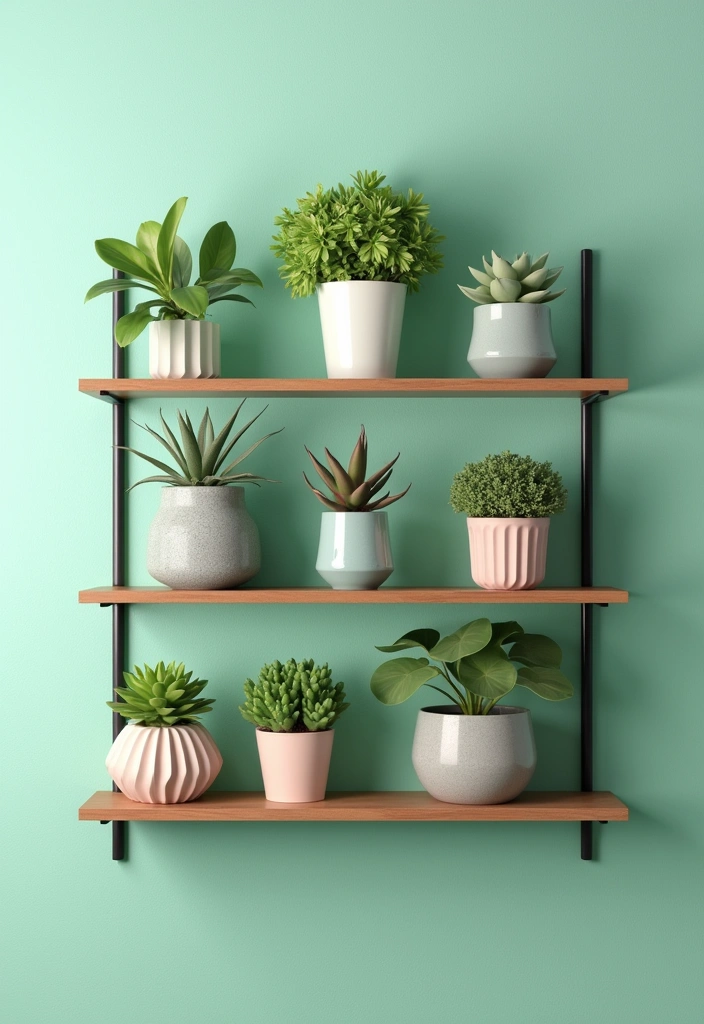 14 Stunning Succulent Planter Ideas - 10. Creative Wall Shelves