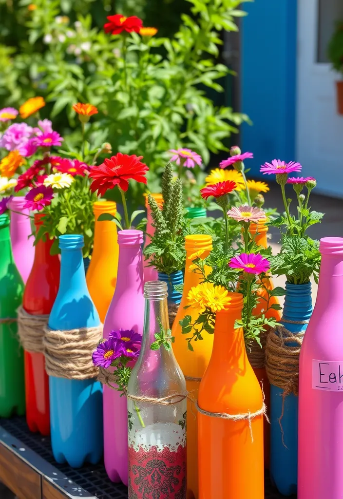 14 DIY Self-Watering Planters That Will Make Your Outdoor Space Thrive! - 1. Plastic Bottle Planters