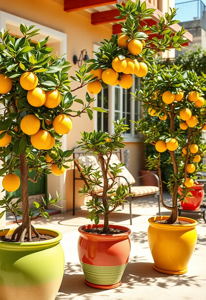 15 Container Plants for Privacy That Will Transform Your Outdoor Space! - 14. Citrus Trees for a Refreshing Touch