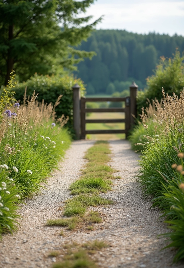 17 Modern Driveway Design Ideas - 2. Gravel and Greenery