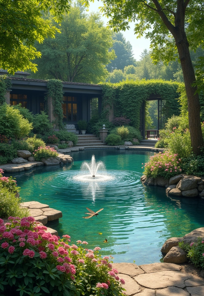 15 Garden Structure Ideas for Any Yard - 7. Serene Garden Pond