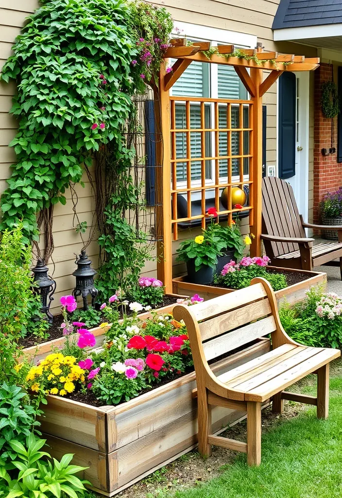 21 Genius Small Front Yard Landscaping Ideas That Don't Require a Lawn! - 13. Rustic Wood Features