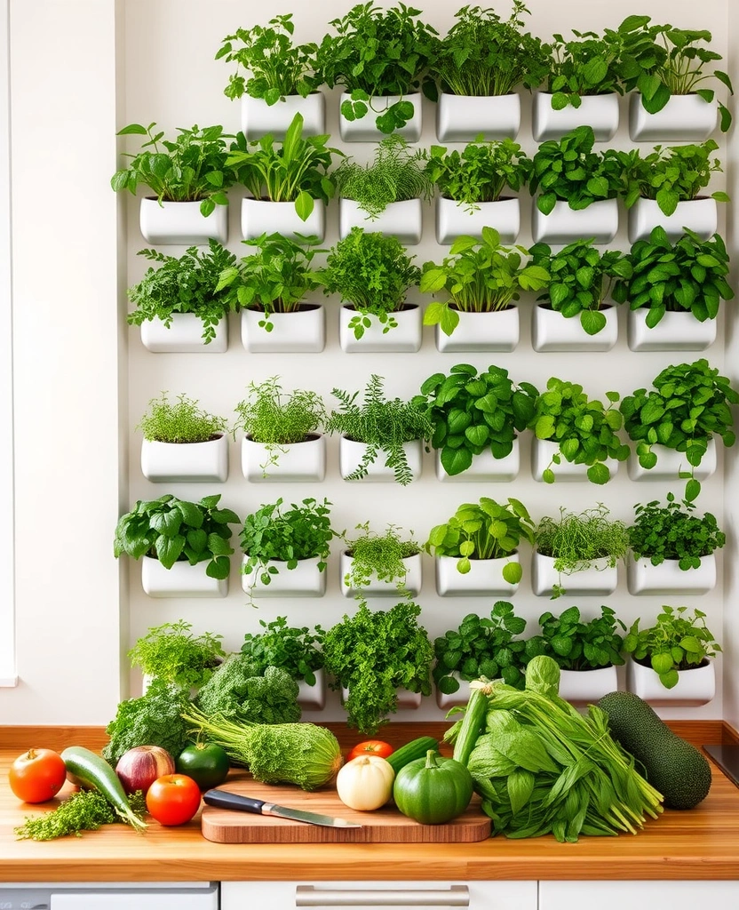 12 Indoor Window Herb Planter Ideas for Any Kitchen Space - 1. Vertical Wall Planters