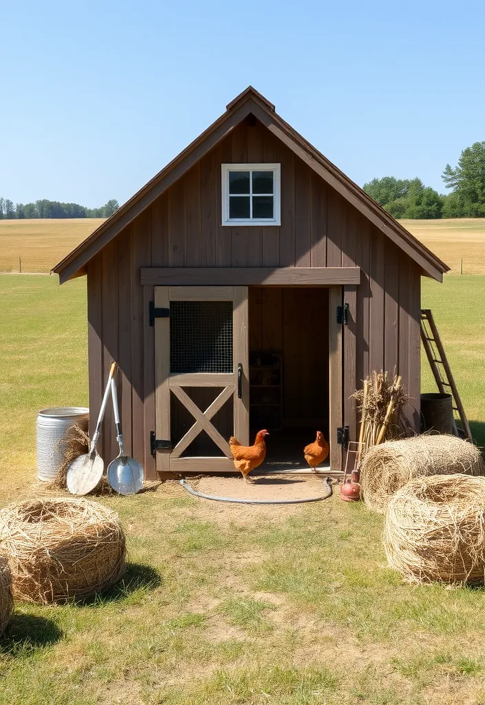 21 Charming Chicken Coop Ideas That'll Beautify Your Garden! - 17. Charming Barn-Style Coop