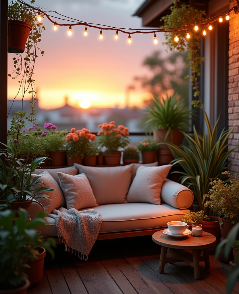 12 Container Meditation Garden Ideas for Peaceful Spaces  - 7. Cozy Seating Area