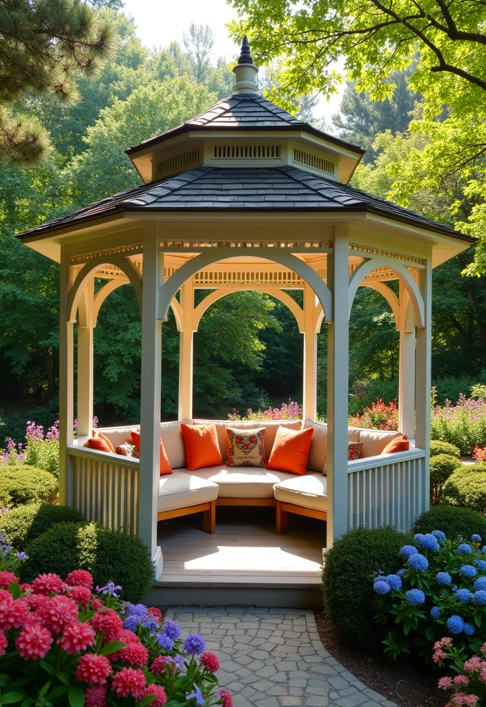 15 Garden Structure Ideas for Any Yard - 4. Cozy Gazebo for Gatherings