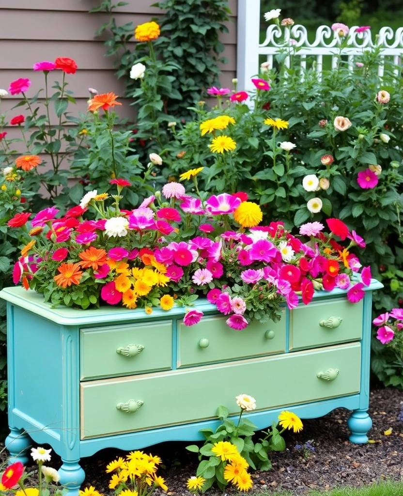 20 Inexpensive Raised Garden Bed Ideas You’ll Wish You Knew Sooner! - 11. Old Furniture Revival