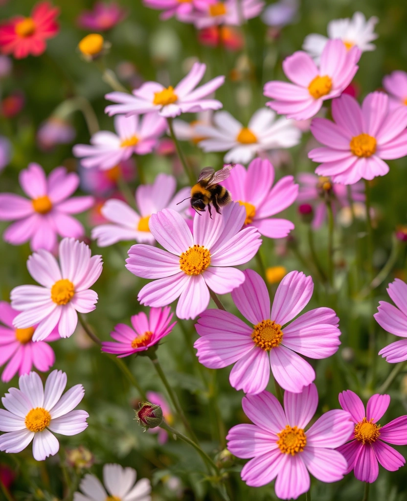 9 Best Companion Flowers for Vegetables - 7. Cosmos: Delicate Delight