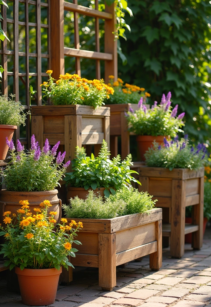 Rustic Wooden Planters