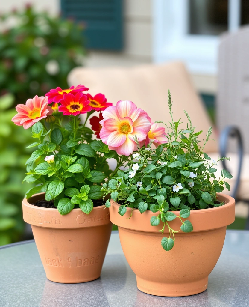 14 DIY Self-Watering Planters That Will Make Your Outdoor Space Thrive! - 3. Terracotta Pot with Reservoir