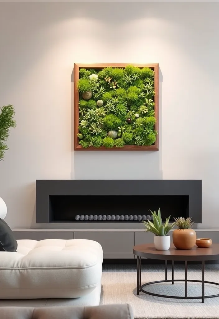 10 Unique Green Wall Decor Ideas for a Trendy Living Room! - 9. Living Plant Frames