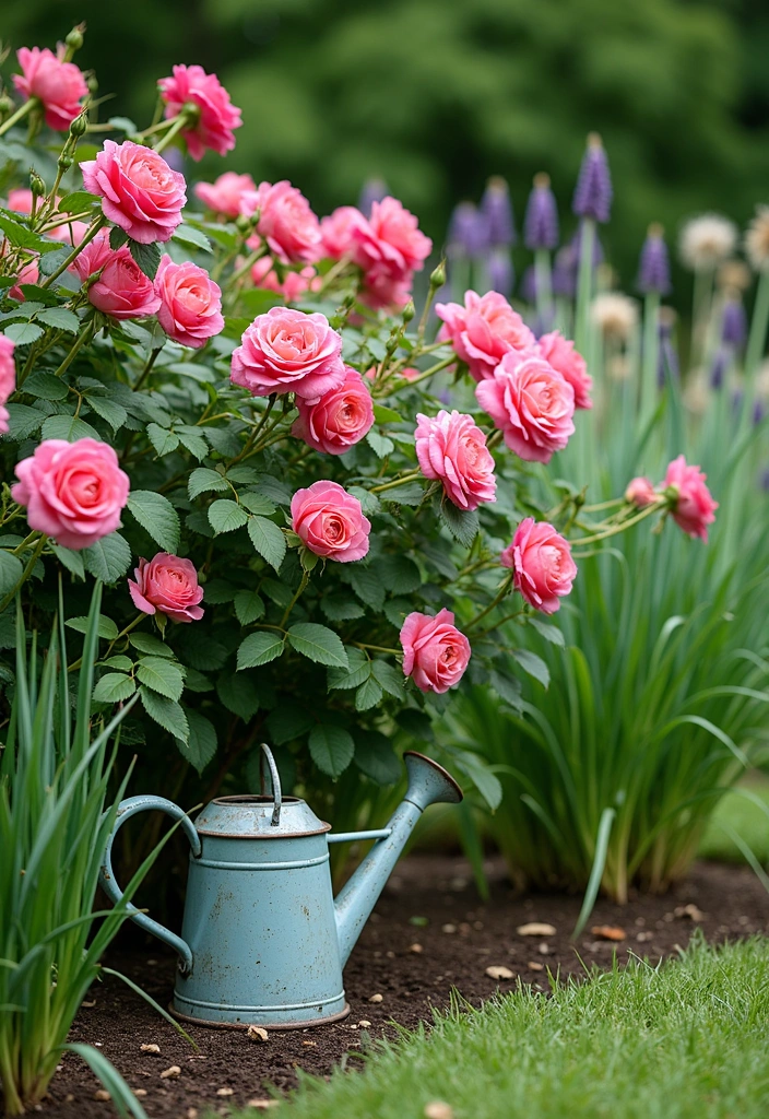 8 Plant Combinations for Companion Planting - 7. Garlic and Roses