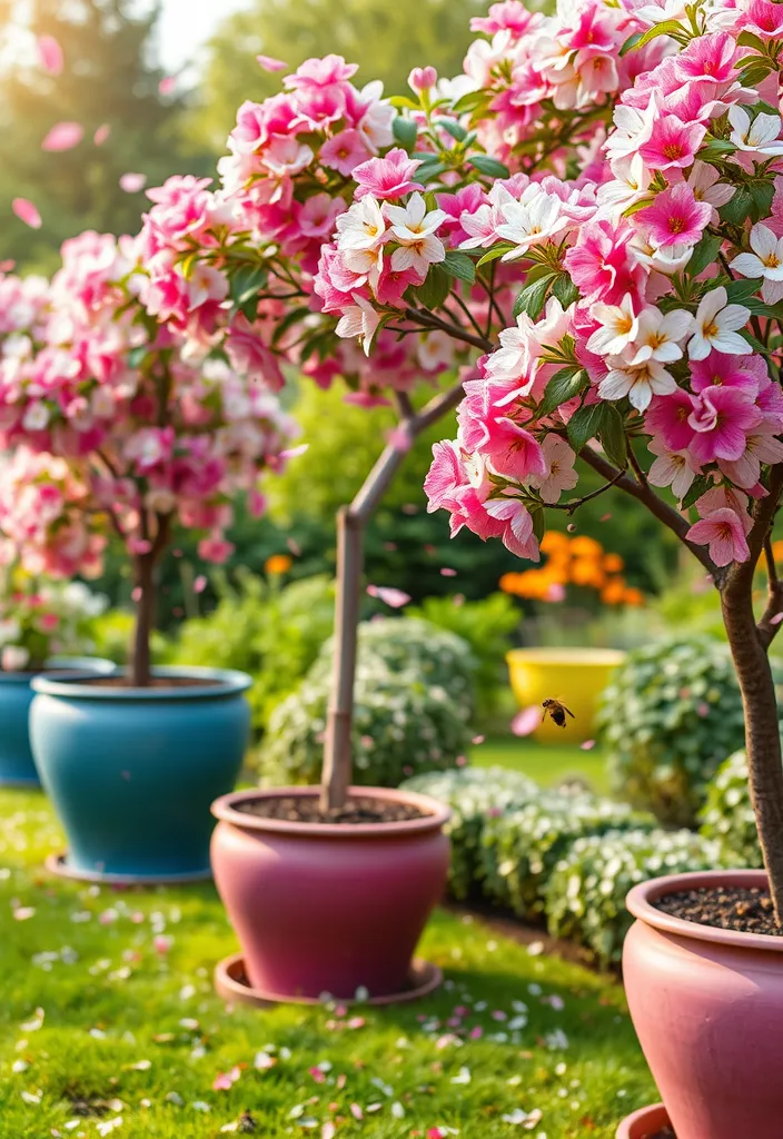 15 Container Plants for Privacy That Will Transform Your Outdoor Space! - 8. Flowering Trees for Colorful Privacy