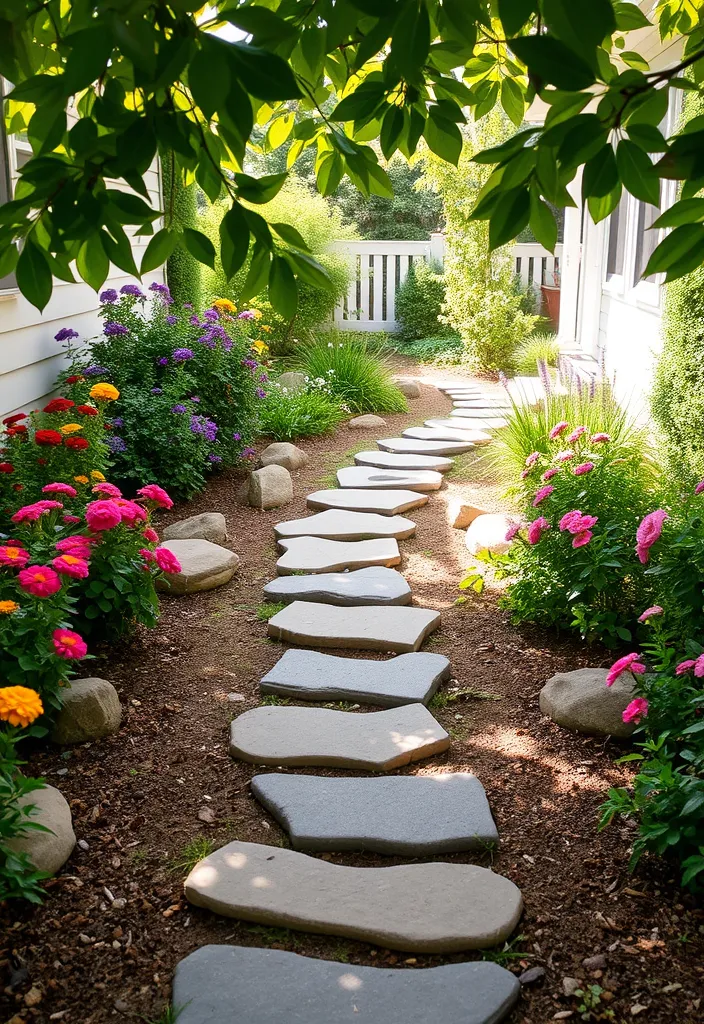 21 Genius Small Front Yard Landscaping Ideas That Don't Require a Lawn! - 17. Stepping Stones