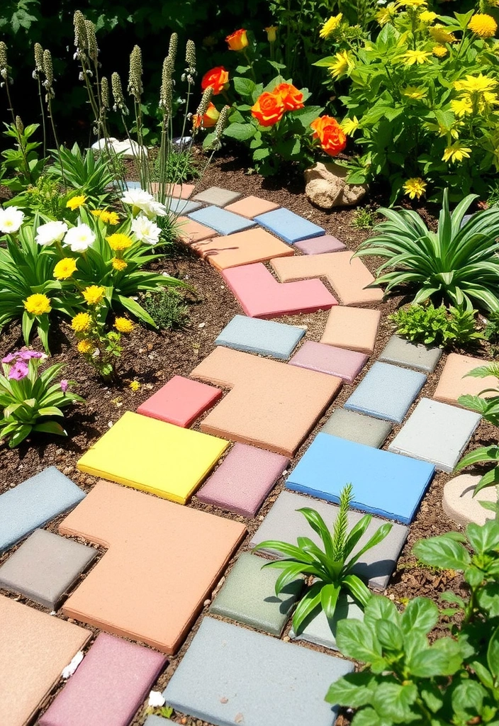 21 DIY Garden Edging Ideas on a Budget - 21. Edging with Recycled Pavers