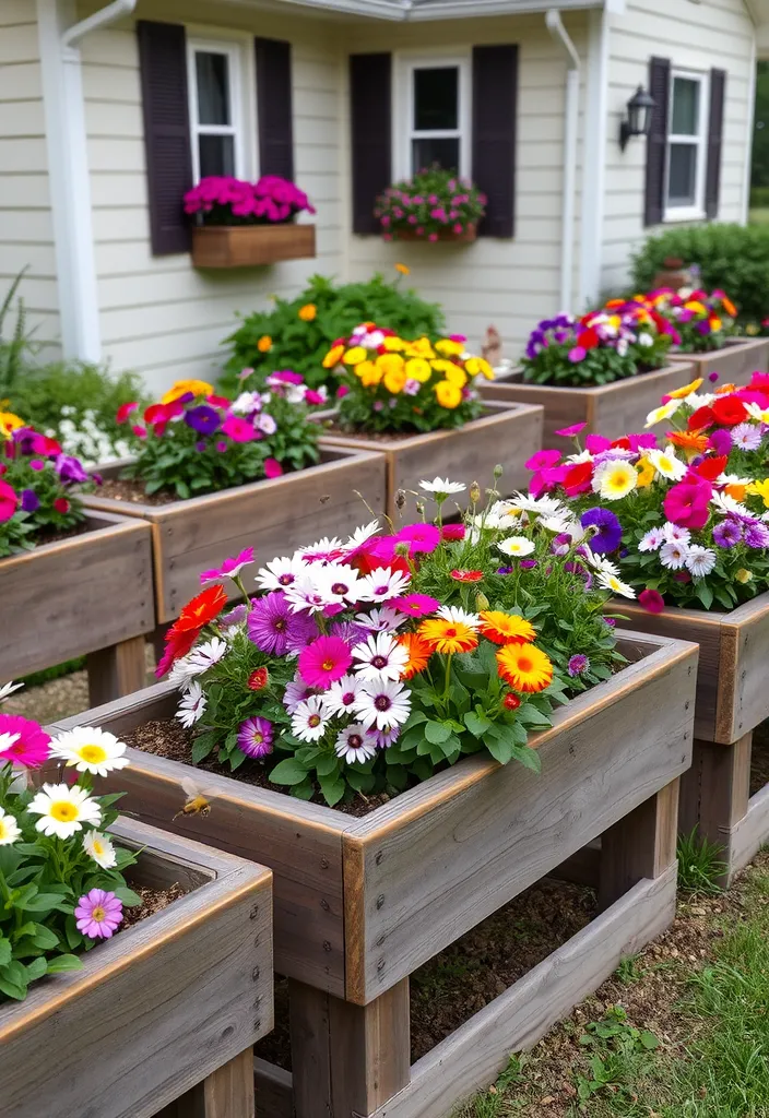 21 Genius Small Front Yard Landscaping Ideas That Don't Require a Lawn! - 19. Raised Planter Boxes