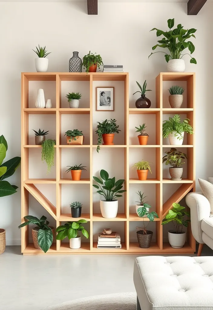 10 Unique Green Wall Decor Ideas for a Trendy Living Room! - 8. Green Wall Shelves