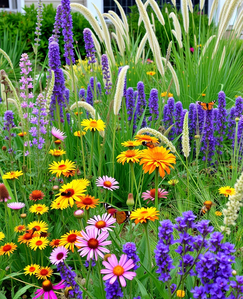 16 Front Yard Landscape Ideas to Inspire - 9. Native Plant Landscaping