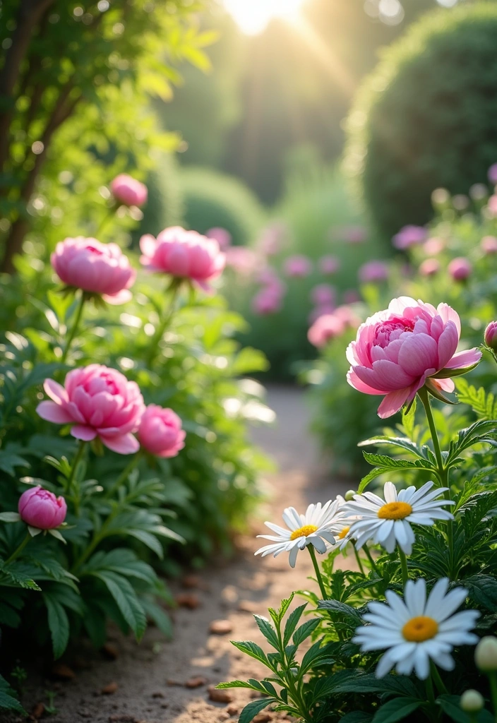 10 Creative Flower Combination Ideas for Your Garden - 1. Classic Pink and White Duo