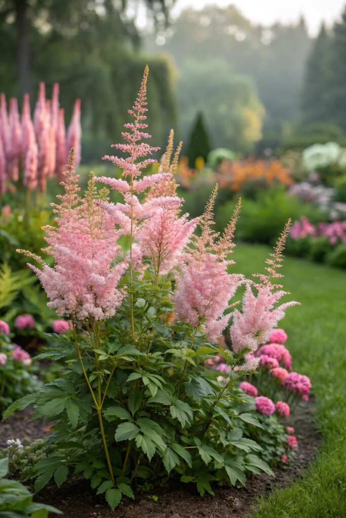 9 Shade-Loving Flowers for a Beautiful Dark Garden - 2. Astilbes - Feathery Blooms of Elegance