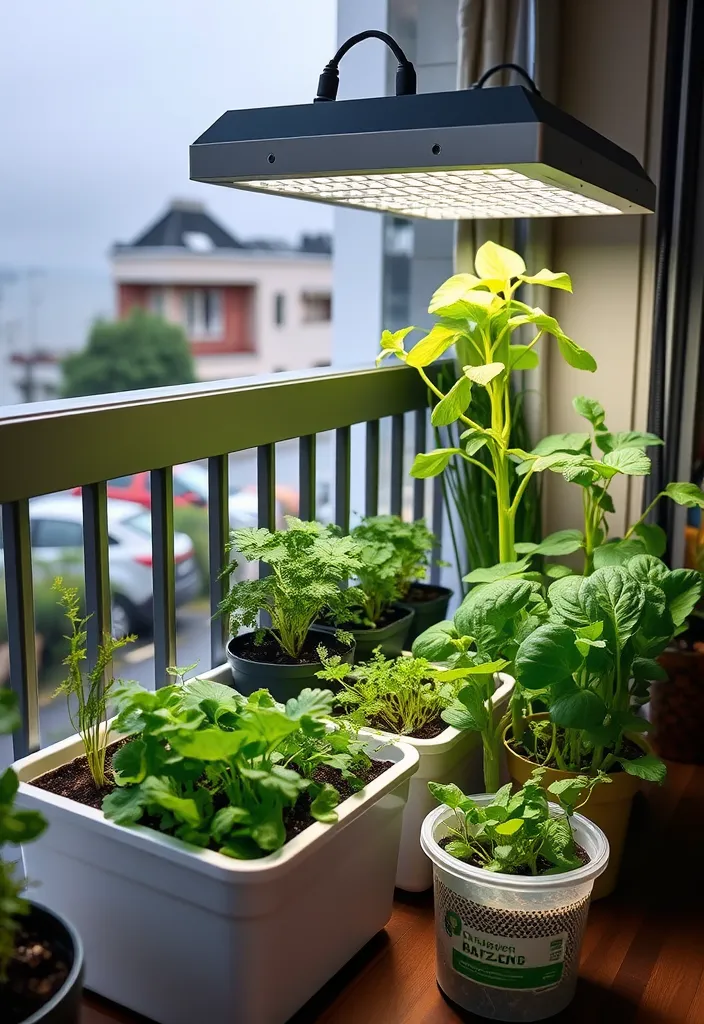 16 Small Apartment Balcony Garden Ideas for Growing Veggies - 15. Indoor Vegetable Growing Kits