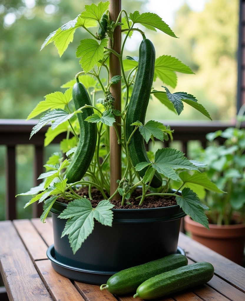 14 Space-Saving Vegetables You Can Grow on Your Balcony  - 13. Cucumbers