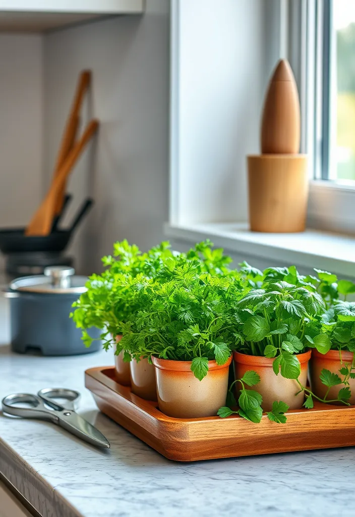 15 Indoor Herb Gardens and Expert Tips to Keep Them Thriving! - 6. Kitchen Herb Pot