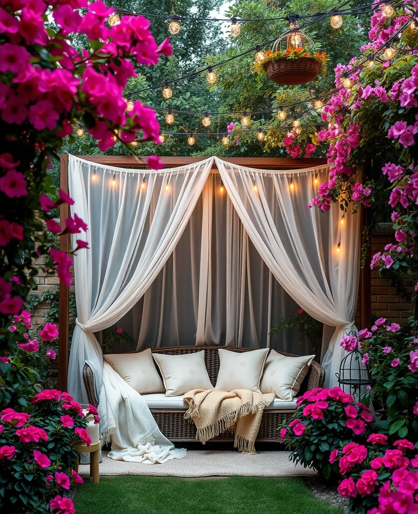 19 Garden Nook Ideas for Relaxation - 12. Garden Canopy Retreat